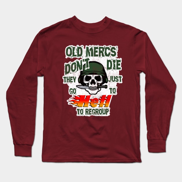 Old Mercs, distressed Long Sleeve T-Shirt by hauntedjack